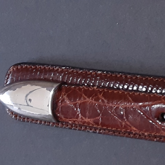 Lizard & Crocodile & Heavy Metal Hardware Size 36 Belt for Niemann Marcus - Picture 3 of 11